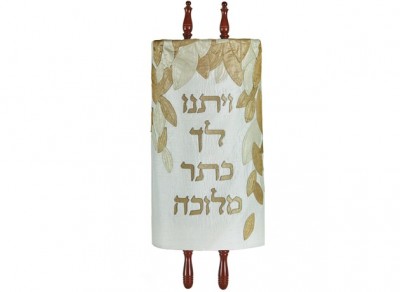 White Leaves Torah Mantle